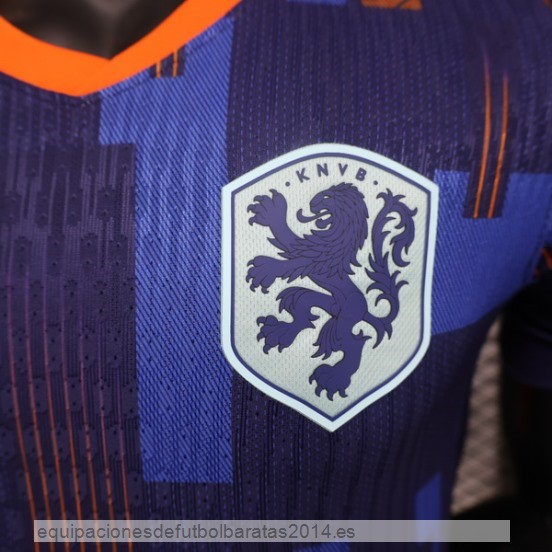 Nuevo 2ª Jugadores Camiseta Holanda 2024 Azul Baratas